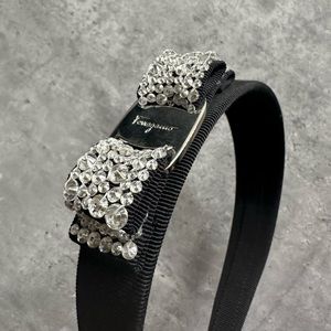 Salvatore ferragamo NWOT bow headband black with embellishments